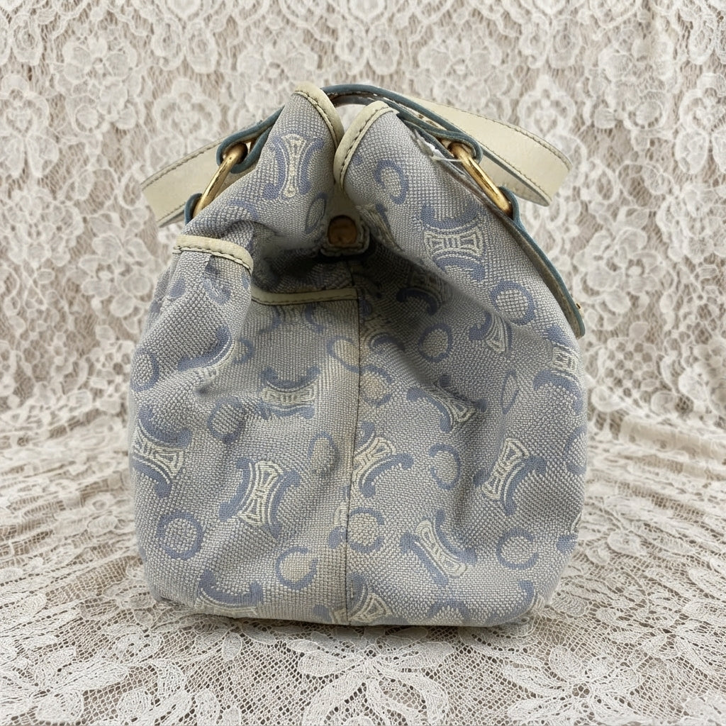 celine vintage lily c baby blue bag