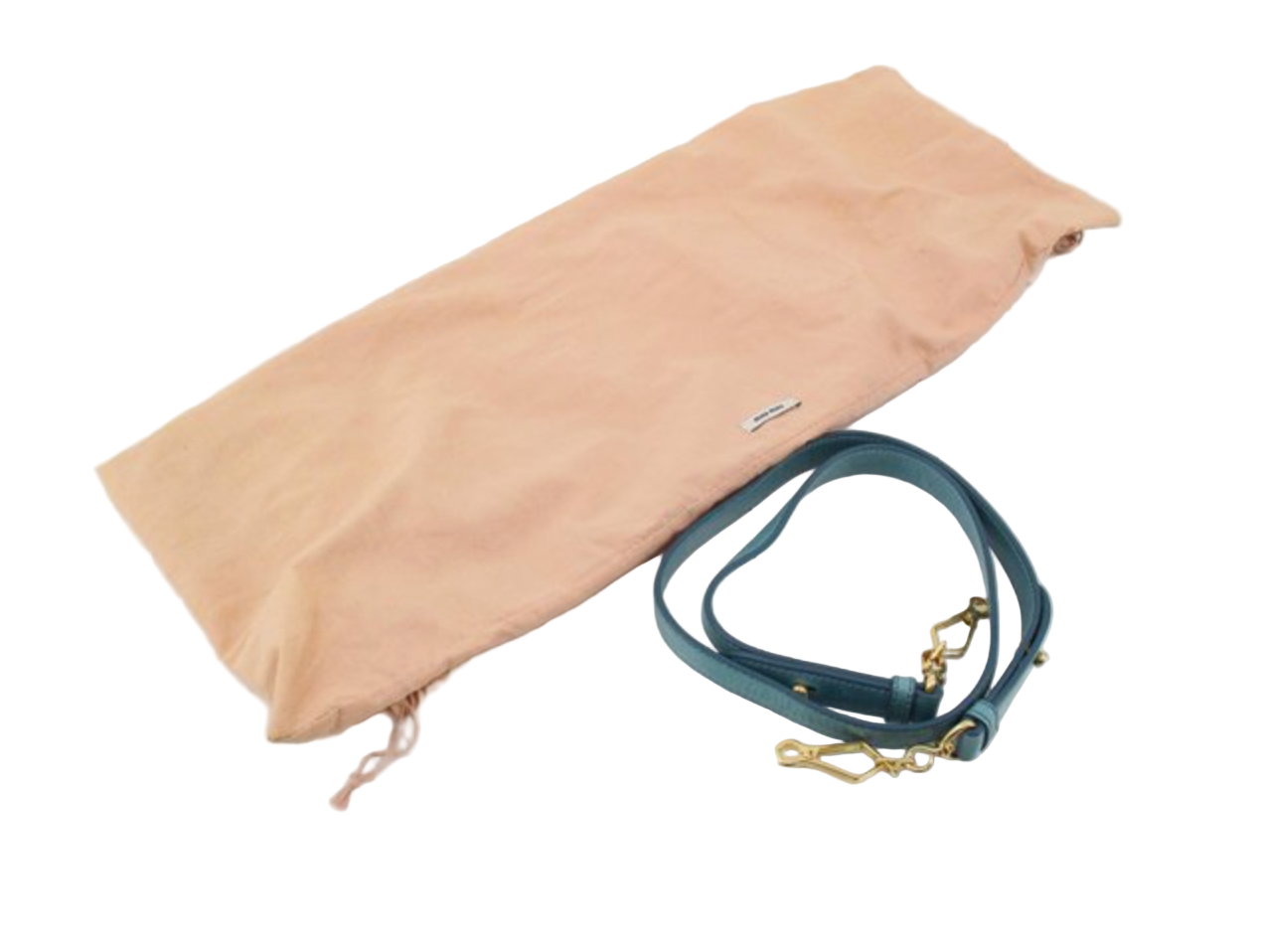 miu miu aquamarine blue vintage vitello bow bag