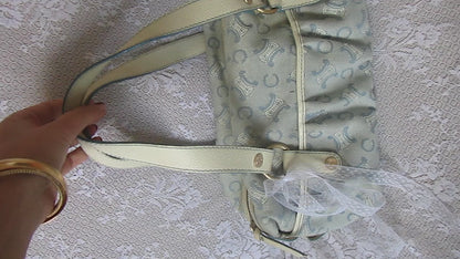 celine vintage lily c baby blue macadam bag