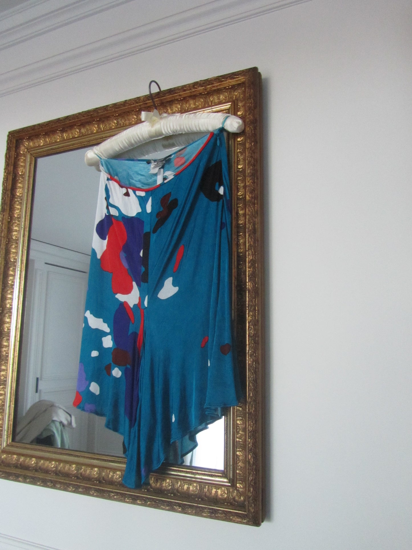 gianni versace vintage silk midi skirt